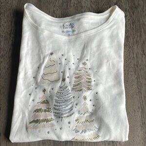 Women’s Croft & Barrow Long Sleeve Christmas Tree Tee - Cream
